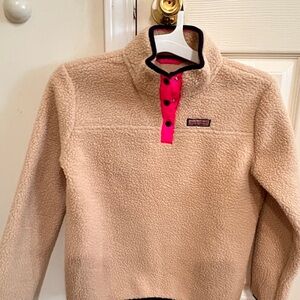 NWT Brand New: Vineyard Vines Girls Snap Placket Sherpa Pullover